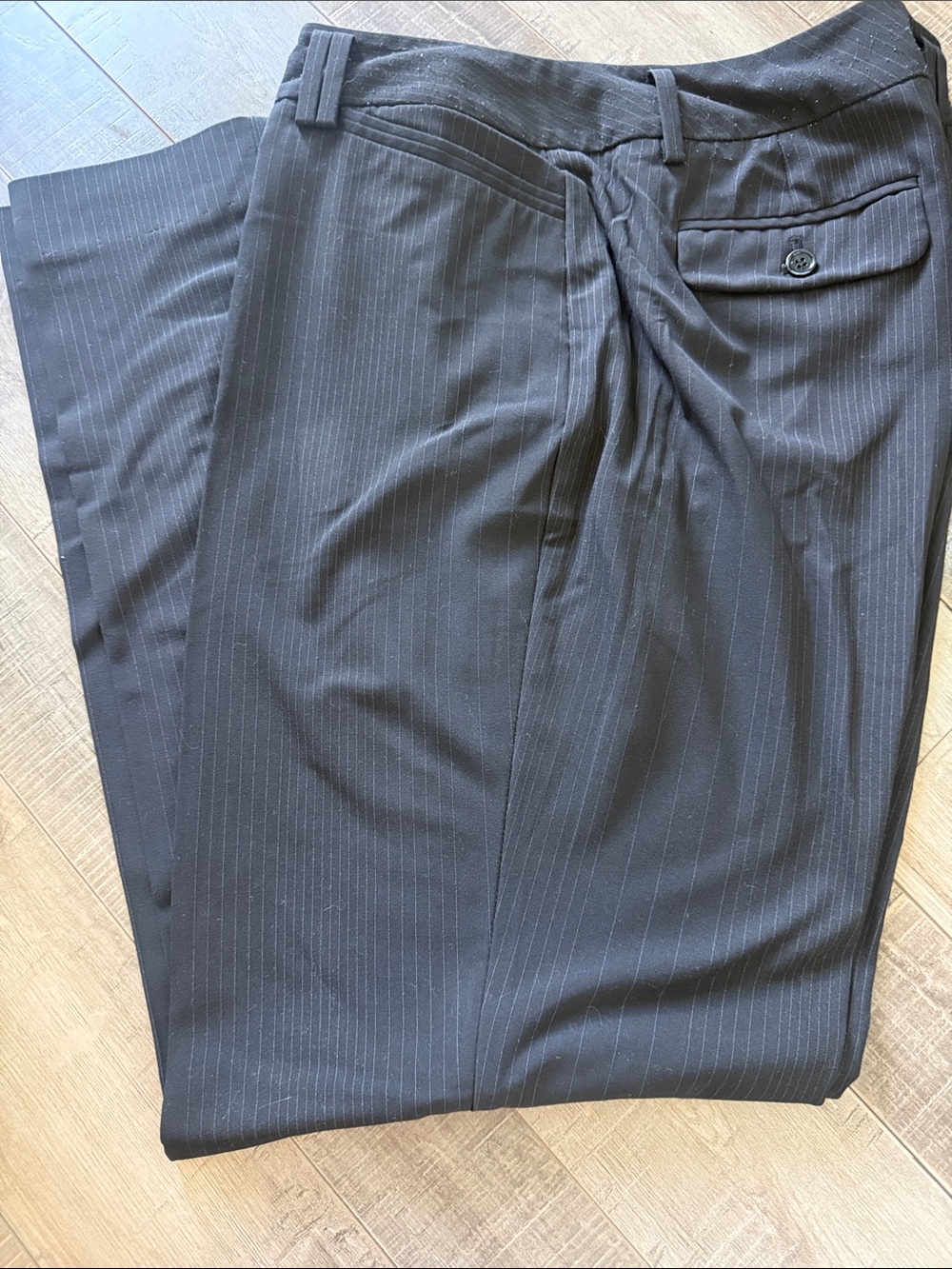 The Limited Black Pinstripe Trousers - Classic Workwear